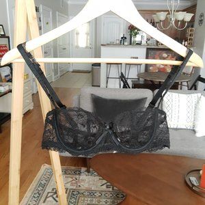 Black Lace Chantelle Balconette Bra